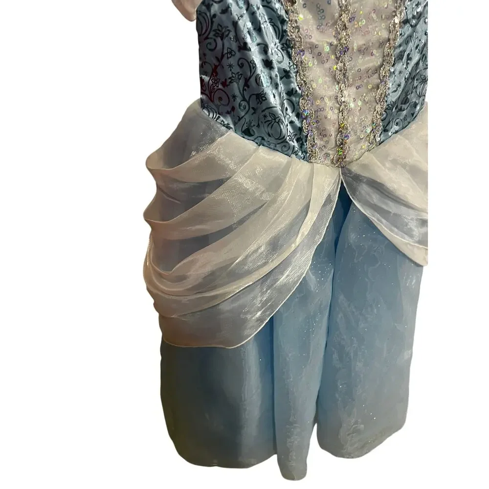Disney Cinderella Costume Dress Size 5 / 6 Includes headband Tiara\